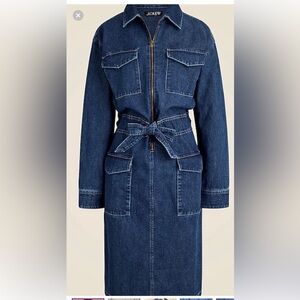 J. Crew Dark Blue Denim Utility Dress size 0